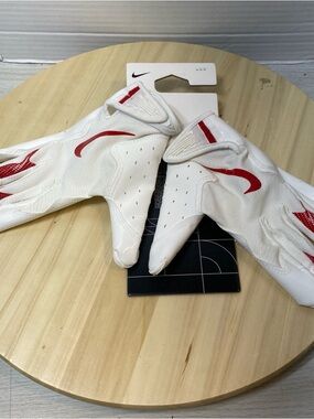 Nike Vapor Jet Gloves Receiver Men's White/red  Unisex M NWT!